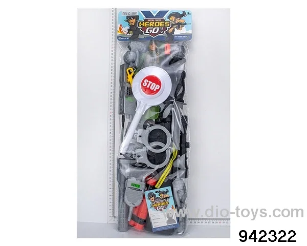Military police suit in PVC bag