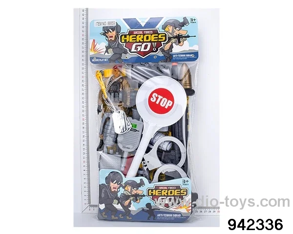 Military police suit in PVC bag