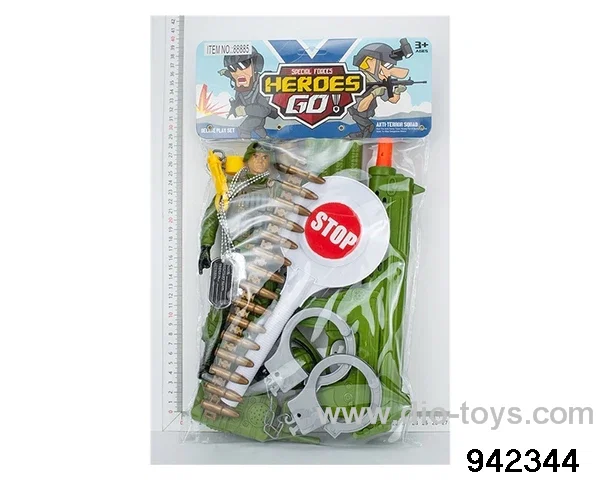 Military police suit in PVC bag