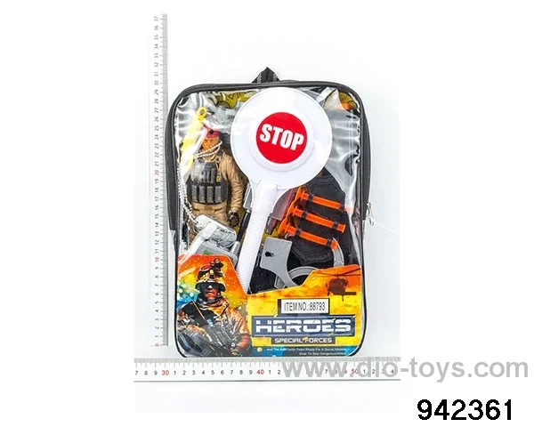 Military police suit in Packsack