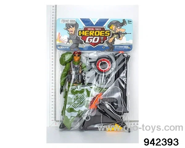 Military police suit in PVC bag
