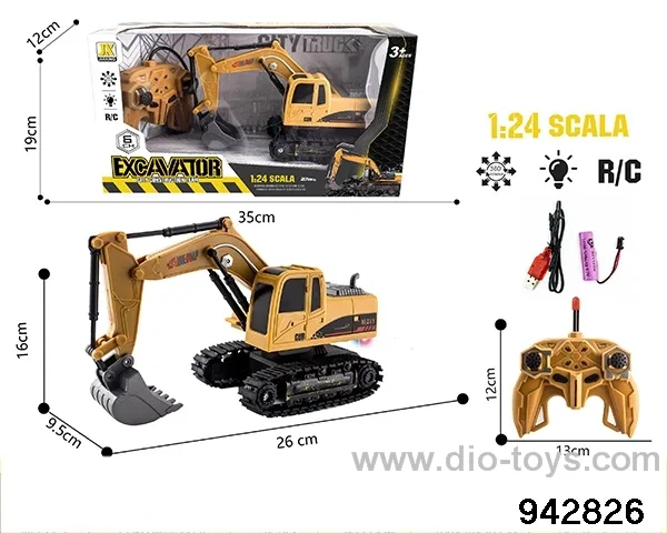 1:24 6 ch RC car 2.4G with light included battery