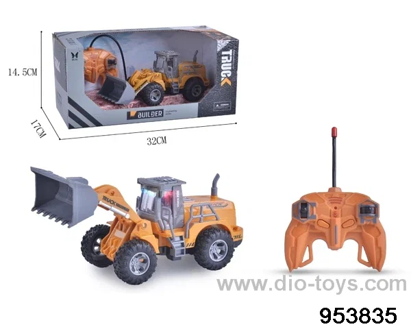 1:48 4 ch rc construction vehicl with light，not included battery
