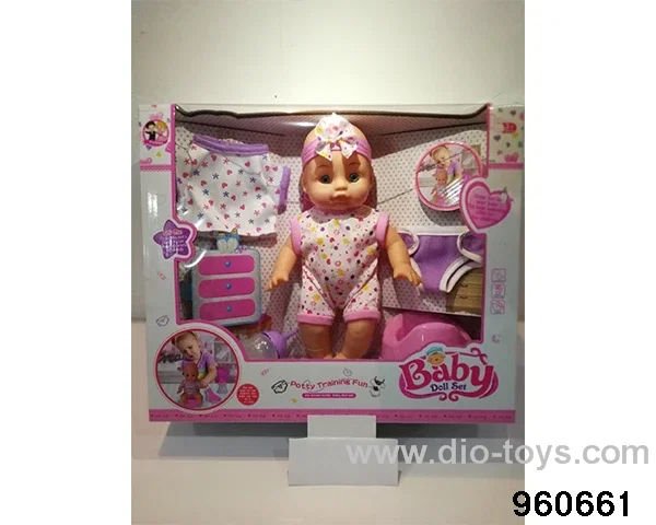 13inch Doll (will absorb water, pee with 13 sounds) in window box