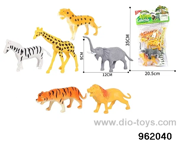 wild animals in PP bag with header