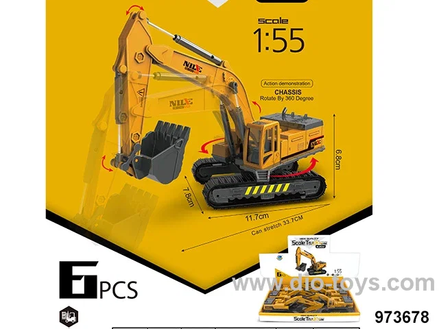 6PCS Simulation Excavator