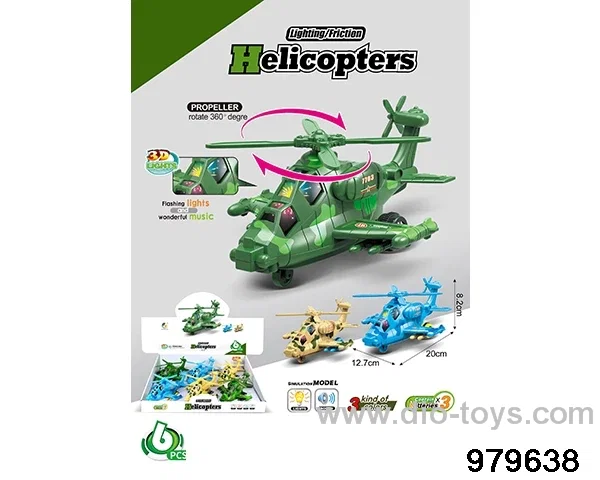 6PCS Inertia toy with flash included battery