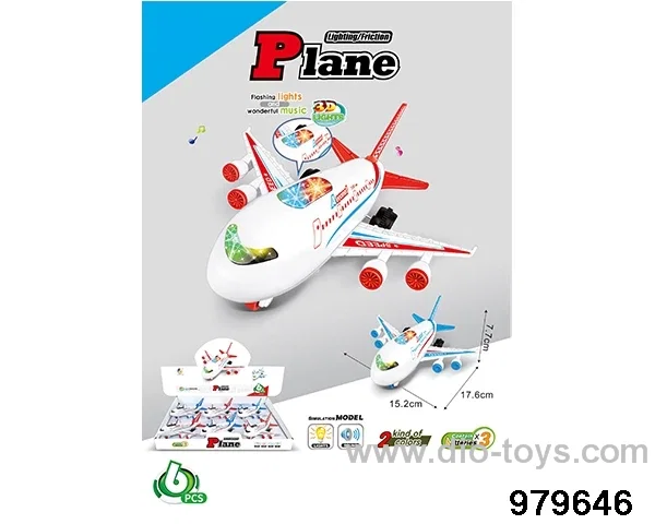 6PCS Inertia toy with flash included battery
