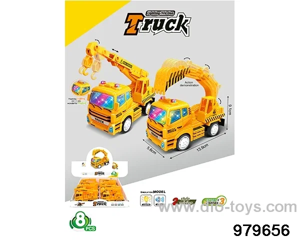 8PCS Inertia toy with flash included battery