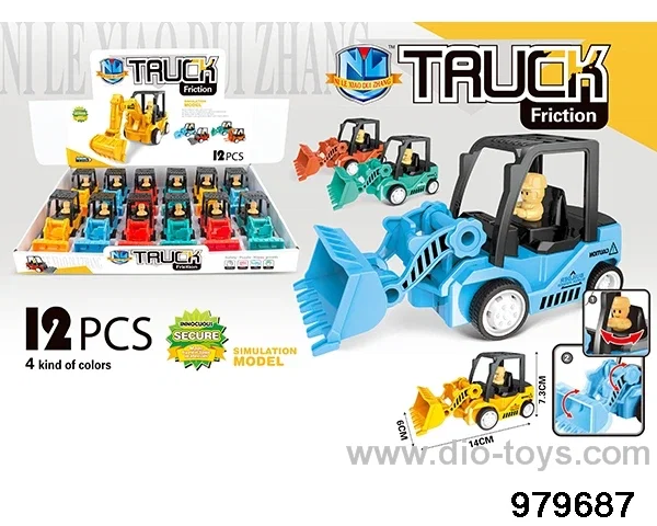 12PCS Inertial Engineering Vehicle
