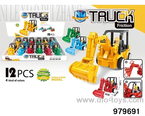 12PCS Inertial Engineering Vehicle