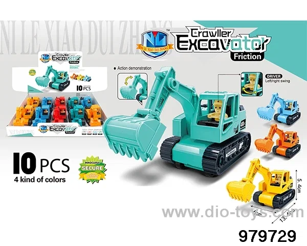 10PCS Inertial Engineering Vehicle