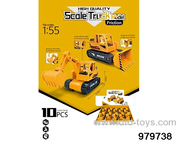 10PCS Inertial Engineering Vehicle