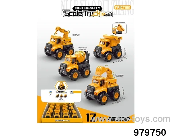 12PCS Inertial Engineering Vehicle