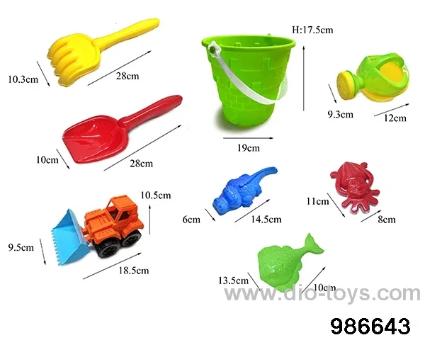 beach bucket in 8pcs Net bag