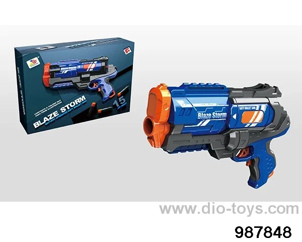 B/0 soft bullet gun (15 bullets) in color box