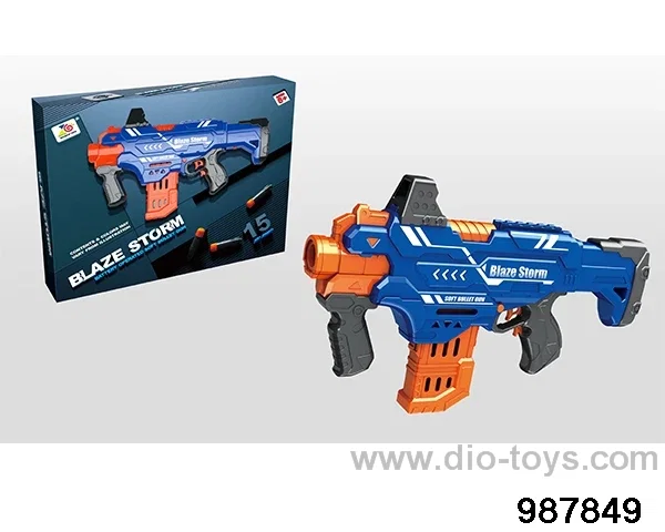 B/0 soft bullet gun (15 bullets) in color box