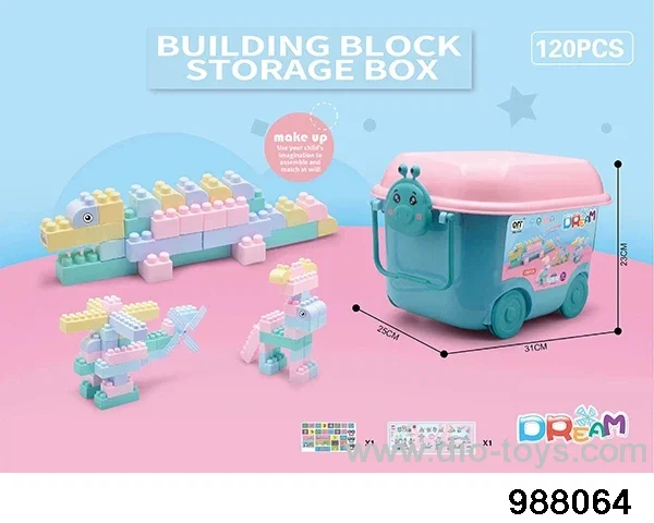 Building block storage box in Barrel 120PCS