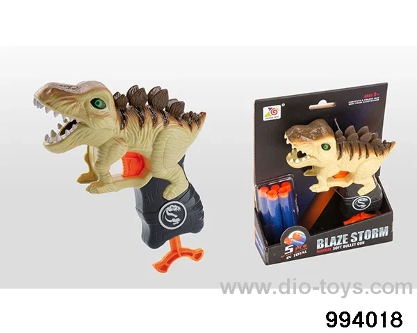 Stegosaur Soft Bullet Gun (5 bullets) in display box