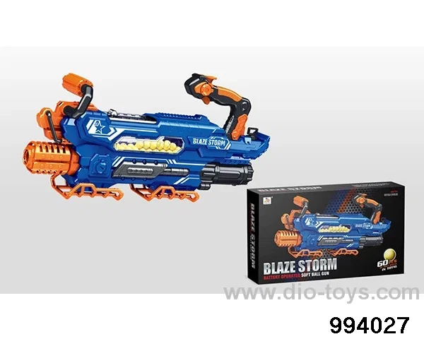 B/0 soft bullet gun (60 balls, USB cable, rechargeable battery 7.2V 500MAH) in color box