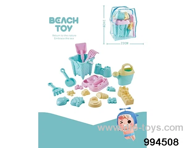 18 pcs beach bucket in PVC bag