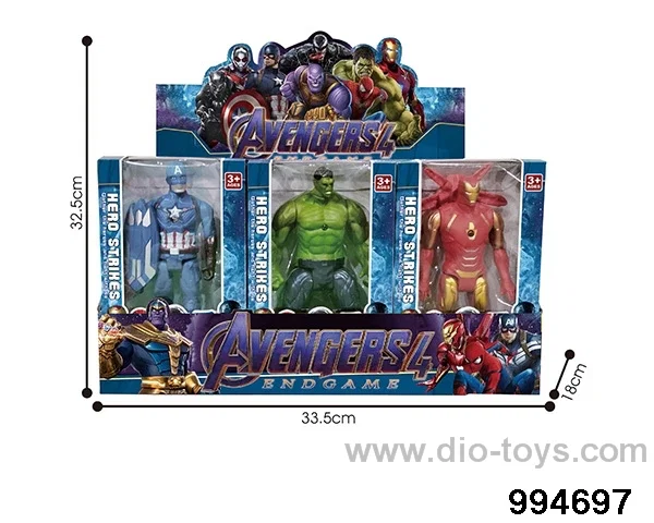 16CM Avenger Alliance dolls with lights (multiple mixed) in display box