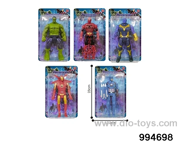 5pcs 16CM Avengers Alliance dolls with lights in clam shell