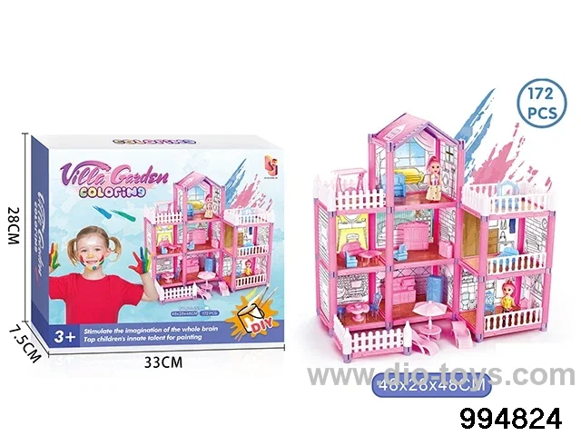 DIY villa set in color box