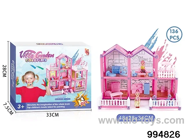 DIY villa set in color box