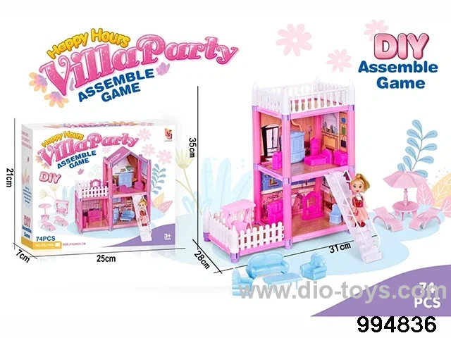 DIY villa set in color box