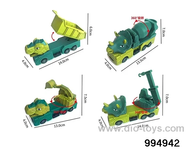 Dinosaur return engineering vehicle in opp bag