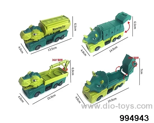 Dinosaur Return Sanitation Vehicle in opp bag