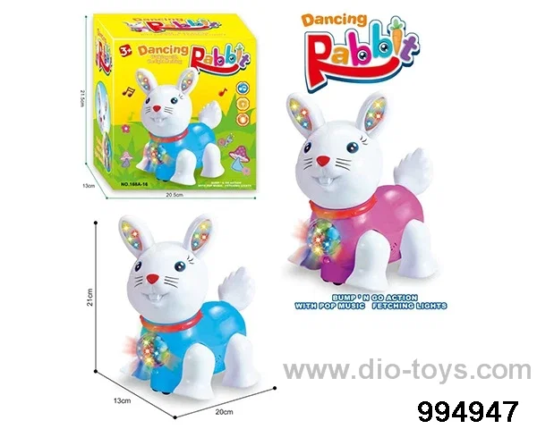 Light music electric rabbit in color box
