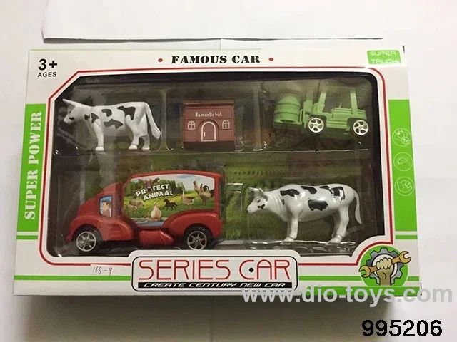Farm set in window box