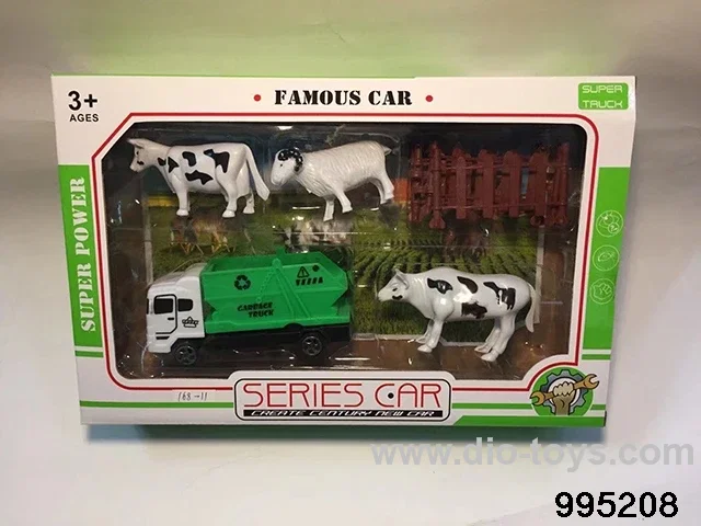 Farm set in window box