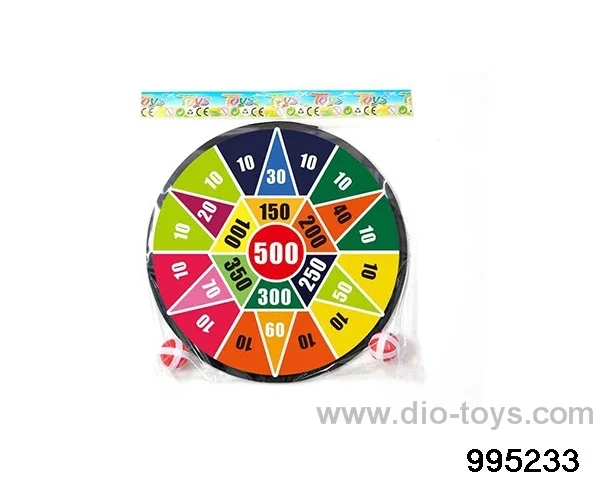 28cm cloth dart target with sticky ball * 2 in opp bag