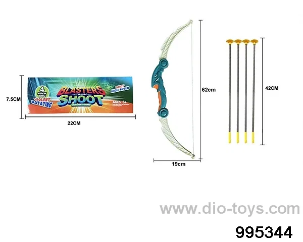 Bow and arrow toy in PP bag with header