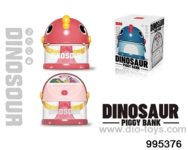 Dinosaur piggy bank in color box
