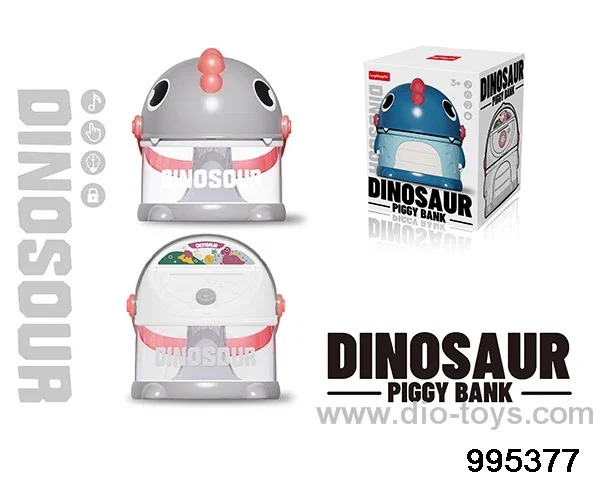 Dinosaur piggy bank in color box