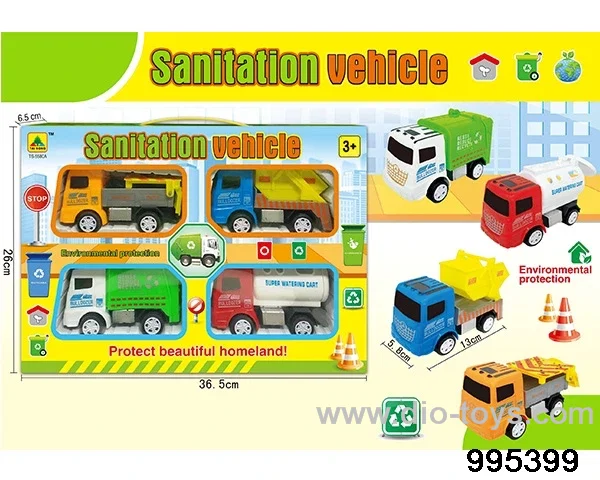 Return force Sanitation truck in window box