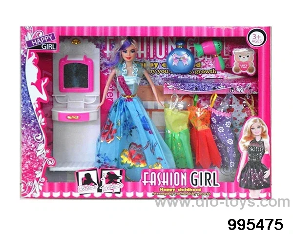 Barbie doll suit in window box