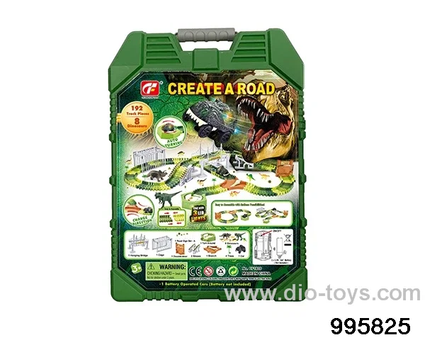 Electric dinosaur track in 192PCS Hand box