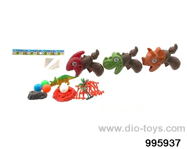 Dinosaur table tennis gun in opp bag
