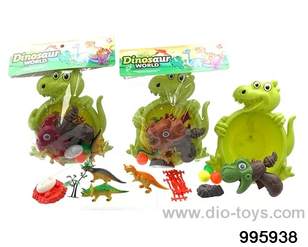 Dinosaur table tennis gun in PP bag with header