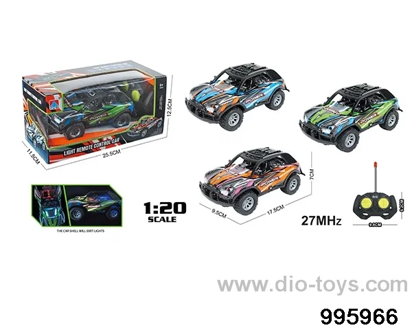1:20 4ch PVC shell short card off-road rc racing cool LED light in window box