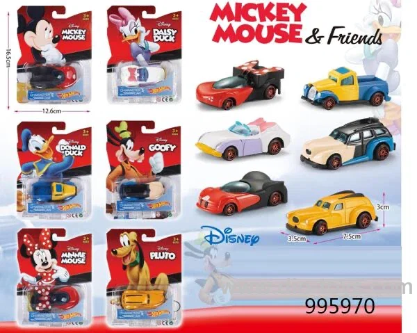 free wheel alloy car/6 asstd