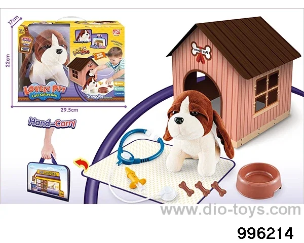 Puppy Puppy Dog+Portable Cloth Pad+Assembled Dog House+Medical Equipment in window box