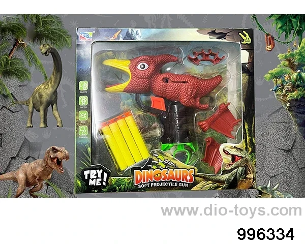 Dinosaur soft bullet gun in window box