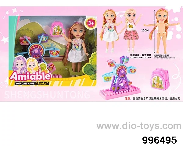 6-inch full-body articulated Anna casual wear+Ferris wheel+schoolbag in window box