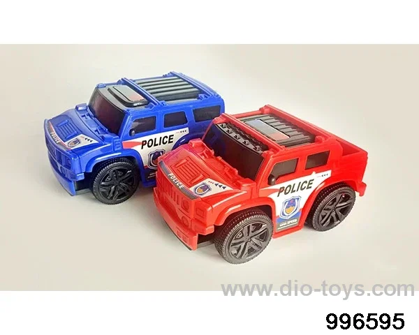 Q plate inertia police car mixed with two models in opp bag